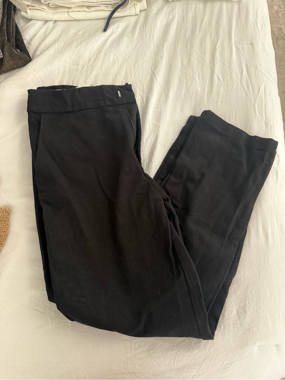 Edikted Fold-Over Black High-Waist Pants